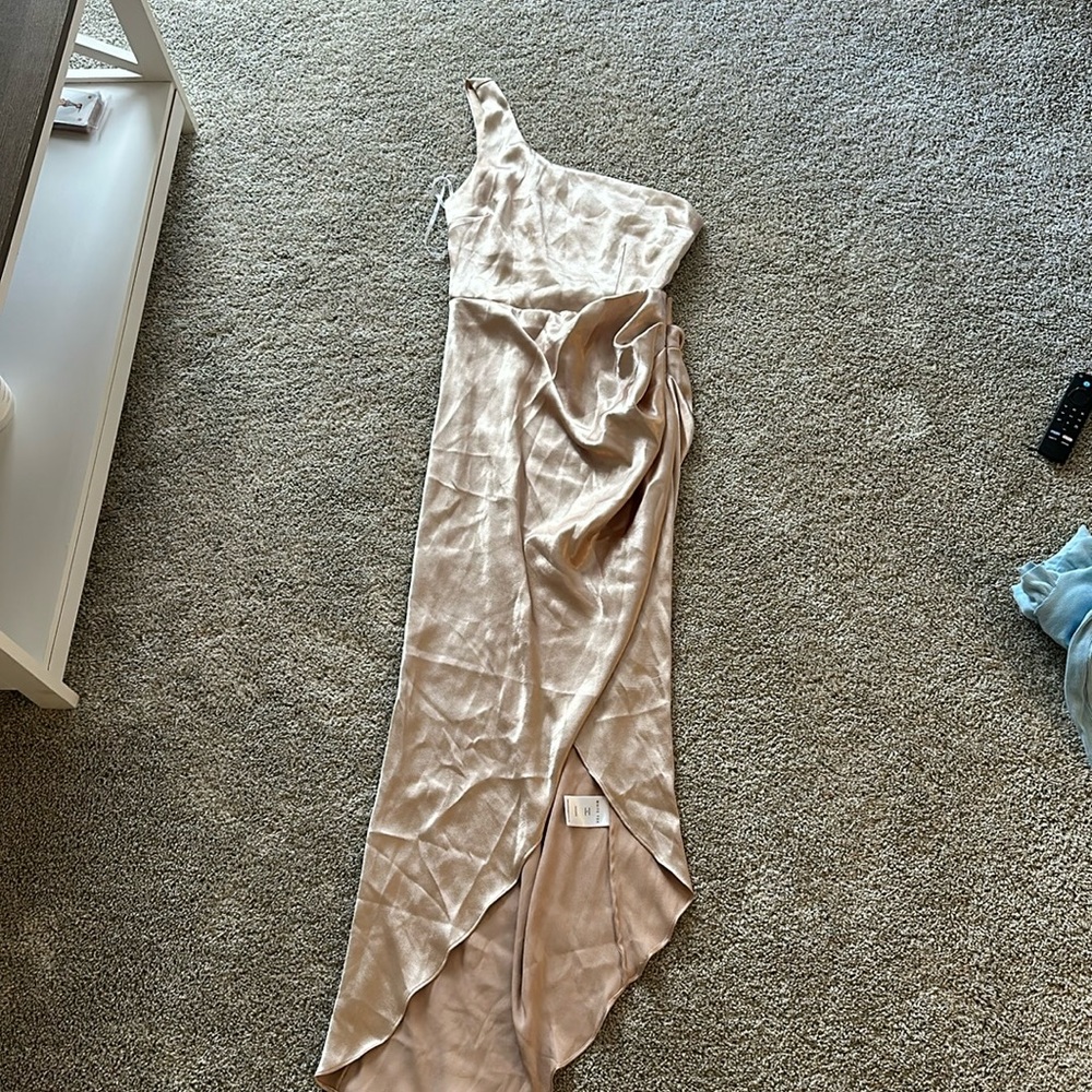 White fox one shoulder dress M
